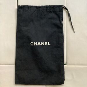 CHANEL Black Logo Dust Bag